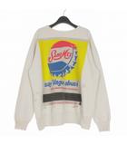 セントマイケル SAINTMICHAEL 25AW CRW NECK SWT VAGUE ABUSE WHITE ヴィンテージ加工 スウエット トレーナー 長袖 L ホワイト 白 SM-HR1-0000-046