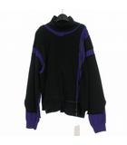 ファセッタズム FACETASM LAYERD DECONSTRUCTED SWEAT ハイネックスウエット トレーナー 長袖 4 ブラック MKS-SW-M01