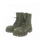 バレンシアガ BALENCIAGA COMBAT STRIKE L20 CANVAS レースアップ コンバットブーツ 靴 41 グリーン
