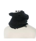 アンドゥムルメステール ANN DEMEULEMEESTER 24AW ALANTA COLLAR デストロイ加工 ネックウォーマー スヌード ブラック 黒 2402-U-CL30-KN048-099 国内正規