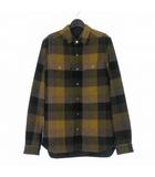 リックオウエンス Rick Owens 24AW OUTERSHIRT アウターシャツ チェック ウール 長袖 48 イエロー HONEY PLAID RU02D6729 国内正規