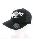 セントマイケル SAINTMICHAEL × A BATHNIG APE 26SS BAPE_MESH CAP ロゴ メッシュキャップ 帽子 F ブラック 黒 SM-MK8-0000-C59