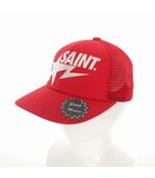 セントマイケル SAINTMICHAEL × A BATHNIG APE 26SS BAPE_MESH CAP ロゴ メッシュキャップ 帽子 F レッド 赤 SM-MK8-0000-C60