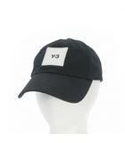 ワイスリー Y-3 ヨウジヤマモト SQL CAP ロゴパッチ ベースボールキャップ 帽子 OS ブラック 黒 HF2143