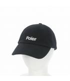 ポーラー POLER WOOL EMB BASEBALL CAP ウール ロゴ刺繍 ベースボールキャップ 帽子 ブラック 黒