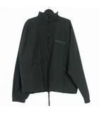 ハーフジップ トラックジャケット ブルゾン 長袖 S ブラック 黒