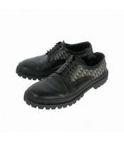 ディオール Dior Explorer エクスプローラー ダービーシューズ レザー オブリーク 靴 42 ブラック 黒