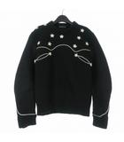 プラダ PRADA 25AW オーバーサイズ シェットランドウール セーター ニット 長袖 46 ブラック 黒 UMF074 国内正規