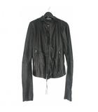 エカム EKAM ラムレザー シングル ライダースジャケット L 黒 ブラック