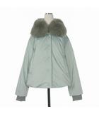 ジョセフ JOSEPH ファー付き ダウンジャケット ブルゾン 長袖 38 ライトブルー 水色 W8633010432