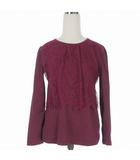 ルルロジェッタ ルールロジェット leur logette レースカットソー Tシャツ コットン 長袖 1 ボルドー 赤 10077