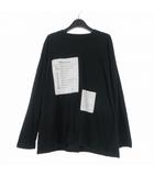エムエムシックス メゾンマルジェラ MM6 Maison Margiela 22AW パッチ ロングスリーブ Tシャツ カットソー 長袖 S ブラック 黒 S52GC0244 国内正規