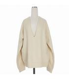 Uneck Soft Knit Uネック ニット セーター 長袖 F アイボリー 白 12020527