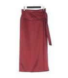 ボッシュ BOSCH ダブルベルトスカート ラップスカート 38 レッド 赤 021-1220017