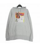 ビームスティ BEAMS T プリント プルオーバーパーカー フーディ L グレー 75-13-0121-591