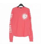 05SS LEARN TO LOVE ロングスリーブTシャツ カットソー ダメージ加工 長袖 L レッド 赤