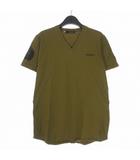 05AW I BELIEVE ダメージ加工 VネックTシャツ カットソー 半袖 L カーキ 国内正規