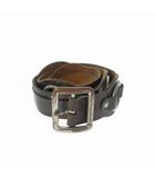 ディースクエアード DSQUARED2 04AW ヴィンテージ加工 レザー バックルベルト 小物 L ブラウン 茶 71ZR084