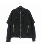 袖切替 デニムジャケット ブルゾン 長袖 XL ブラック 黒 A62226170 国内正規