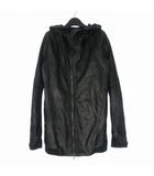 ユリウス JULIUS 15SS シームドフーデットブルゾン ライダースジャケット ゴートヌバック 長袖 1 ブラック 黒 497BLM23