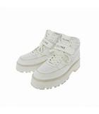 セリーヌ CELINE BULKY TRAINER レザー ハイカットスニーカー 靴 43 ホワイト 白