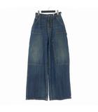 25AW ダブルニー ワイドレッグジーンズ デニムパンツ 46 インディゴ S67KA0077 国内正規