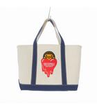 アベイシングエイプ A BATHING APE × EMOTIONALLY UNAVAILABLE 25SS EU MILO TOTE トートバッグ 鞄 生成り/ネイビー 002BAL231901C