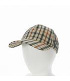 クルニ CULLNI × ダックス DAKS LONDON Leather Patch CAP チェック ベースボールキャップ 帽子 ベージュ CP-DK001