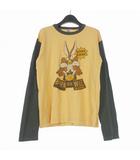 トイズマッコイ TOYS McCOY 19AW LONG SLEEVE TEE BORN TO BE WILE.E.COYOTE プリント ロングスリーブTシャツ カットソー 長袖 L イエロー/カーキ