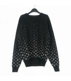 ルイヴィトン LOUIS VUITTON 23AW モノグラム グラディエント コットン クルーネックニット セーター 長袖 L ブラック 黒 RM232Q USO HKN44W 国内正規