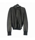 ルッフォリサーチ RUFFO RESEARCH ニット切替 レザープルオーバー ジャケット 長袖 44 ブラック 黒 46023