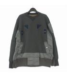 サカイ sacai 22AW Nylon Twill x Sponge Sweat Pullover ドッキング スポンジスウェット トレーナー 長袖 2 チャコールグレー 22-02864M