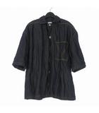 ボッテガヴェネタ BOTTEGA VENETA 22SS ダニエル・リー期 デニムツイルメタルボタンシャツ 半袖 46 インディゴ 700956 V1VA0 国内正規