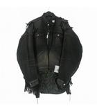 ミハラヤスヒロ MIHARA YASUHIRO 25AW DOUBLE LAYERED DENIM JACKET ダブルレイヤード デニムジャケット ブルゾン 長袖 46 ブラック 黒 J15BL121