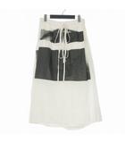 ユリウス JULIUS 16SS フォールディングパンツ イージーパンツ プリント ホワイト/ブラック