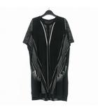ユリウス JULIUS 15SS CO/MO JERSEY プリント ロングTシャツ カットソー 半袖 4 ブラック 黒 507CPM54