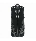 ユリウス JULIUS 15SS CO/MO JERSEY ノースリーブカットソー Tシャツ プリント 2 ブラック 黒 507CPM53