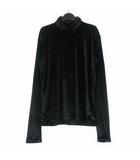 ジョンローレンスサリバン JOHN LAWRENCE SULLIVAN VELOUR HI-NECK TOP ベロアハイネックカットソー Tシャツ S ブラック 黒 5B006-0124-23