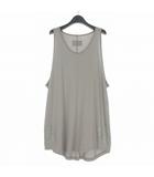 23SS SIDE CROSS INNER TANKTOP ロゴプリント タンクトップ ノースリーブ ロング 0 グレー 灰 2301050305