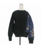 ヌメロヴェントゥーノ N°21 17AW イタリア製 ドッキングニット セーター 長袖 ブラック/ブルー 17A-A032-7081 国内正規