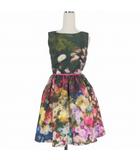 レッド ヴァレンティノ RED VALENTINO フラワープリント ノースリーブワンピース ドレス 38 マルチカラー FR3VS510-V50145R 国内正規