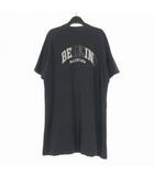バレンシアガ BALENCIAGA 23AW Be Kind Tee プリントTシャツ カットソー オーバーサイズ 半袖 L ブラック 黒 739028 TPVD5 国内正規
