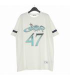 × ルイスハミルトン Lewis Hamilton クルーネックTシャツ カットソー 半袖 XL ホワイト/ブルー 593J696N0849 国内正規