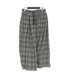 ワイズ Y's ヨウジヤマモト 20AW Pre 変形 千鳥格子 チェックパンツ スカート 2 ブラック/ホワイト YB-P26-125