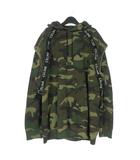 セリーヌ CELINE 23AW Bands Hoodie 迷彩 カモフラ フーディ パーカー 長袖 XL カーキ 2Y85A885M 国内正規