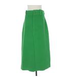 バレンシアガ BALENCIAGA 18AW ヘリンボーン スリット ロングスカート 40 グリーン 緑 542872 国内正規