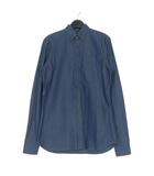 プラダ PRADA ボタンダウン デニムシャツ 長袖 37 14 1/2 インディゴ UCN120 国内正規