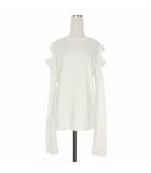ジョンローレンスサリバン JOHN LAWRENCE SULLIVAN OPEN SHOULDER TOP オフショルダー ロングスリーブTシャツ カットソー 長袖 M ホワイト 白 5A008-0222-23