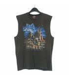ハーレーダビッドソン HARLEY DAVIDSON 1998年 90's オオカミプリント グラフィックディーラーTシャツ カットソー ノースリーブ L ブラック 黒