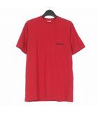 ヴェトモン ベトモン VETEMENTS ワンポイントロゴ ショートスリーブ Tシャツ カットソー トップス 半袖 XS レッド 赤 UAH21TR501